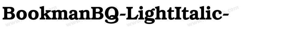 BookmanBQ-LightItalic字体转换