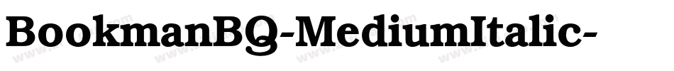 BookmanBQ-MediumItalic字体转换