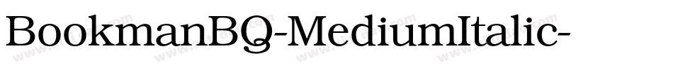 BookmanBQ-MediumItalic字体转换