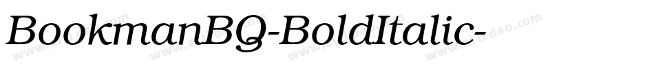 BookmanBQ-BoldItalic字体转换