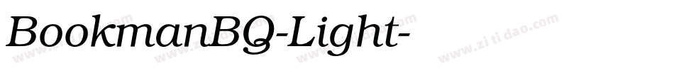 BookmanBQ-Light字体转换