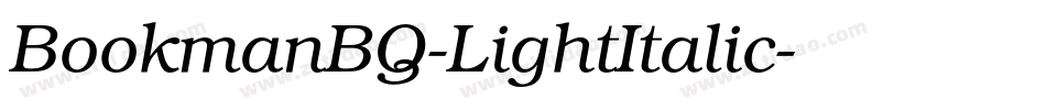 BookmanBQ-LightItalic字体转换