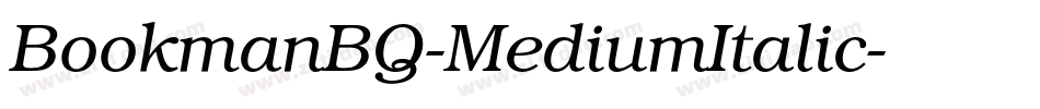 BookmanBQ-MediumItalic字体转换