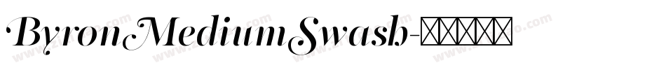 ByronMediumSwash字体转换