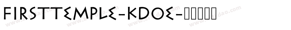 FirstTemple-Kd0e字体转换