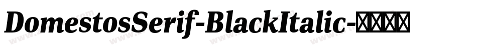 DomestosSerif-BlackItalic字体转换