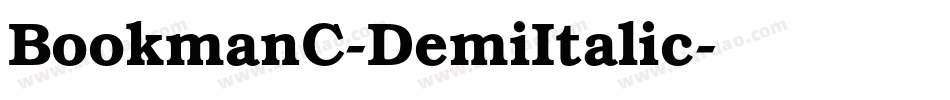 BookmanC-DemiItalic字体转换