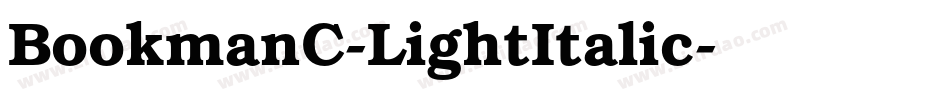 BookmanC-LightItalic字体转换