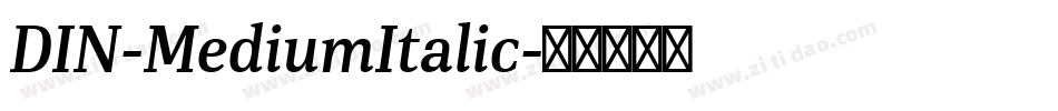 DIN-MediumItalic字体转换