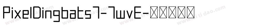 PixelDingbats7-7wvE字体转换