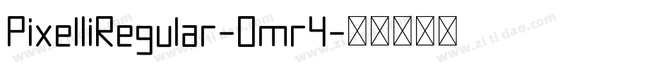 PixelIiRegular-Omr4字体转换