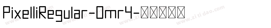 PixelIiRegular-Omr4字体转换