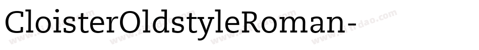 CloisterOldstyleRoman字体转换