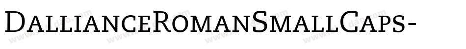 DallianceRomanSmallCaps字体转换