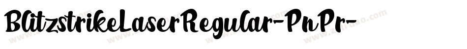 BlitzstrikeLaserRegular-PnPr字体转换