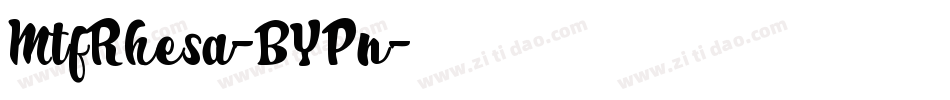 MtfRhesa-BYPn字体转换