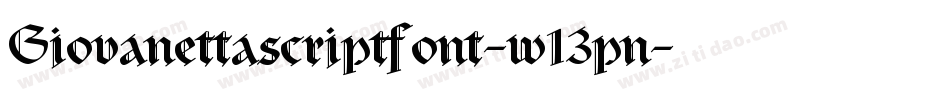 Giovanettascriptfont-w13pn字体转换