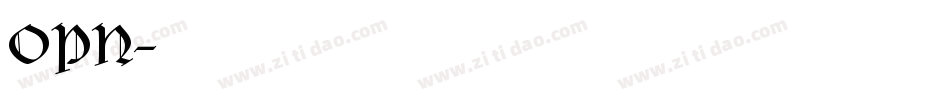 OPN字体转换