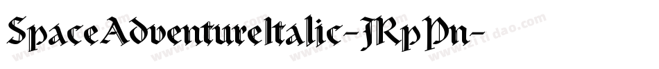 SpaceAdventureItalic-JRpPn字体转换