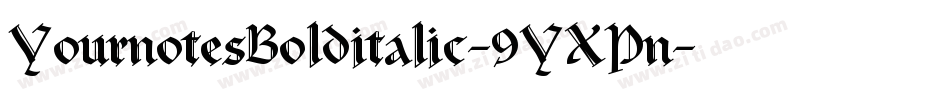 YournotesBolditalic-9YXPn字体转换