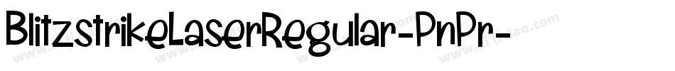BlitzstrikeLaserRegular-PnPr字体转换