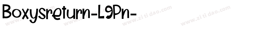 Boxysreturn-L9Pn字体转换