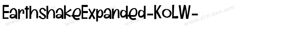 EarthshakeExpanded-KoLW字体转换