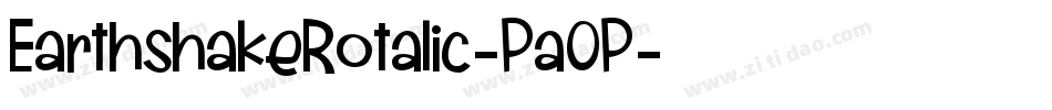 EarthshakeRotalic-Pa0P字体转换