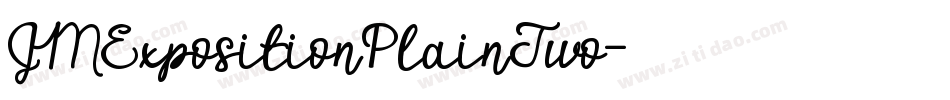 JMExpositionPlainTwo字体转换