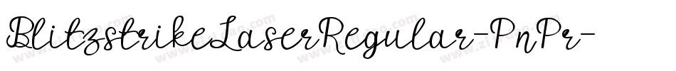 BlitzstrikeLaserRegular-PnPr字体转换