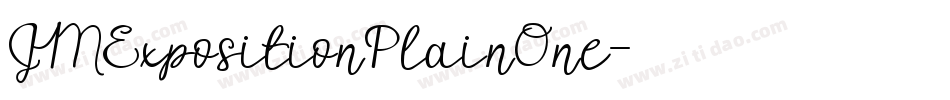 JMExpositionPlainOne字体转换