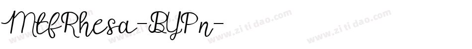 MtfRhesa-BYPn字体转换