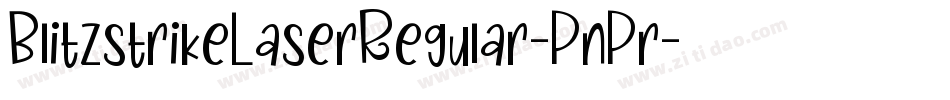BlitzstrikeLaserRegular-PnPr字体转换