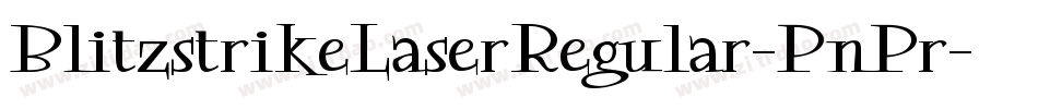 BlitzstrikeLaserRegular-PnPr字体转换