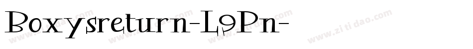 Boxysreturn-L9Pn字体转换