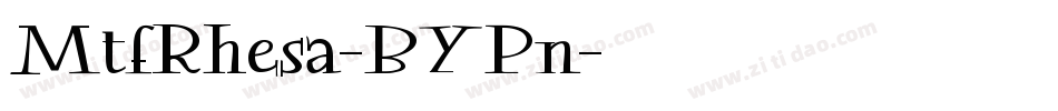 MtfRhesa-BYPn字体转换
