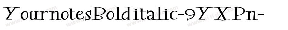 YournotesBolditalic-9YXPn字体转换