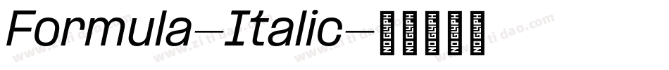 Formula-Italic字体转换