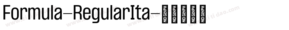 Formula-RegularIta字体转换
