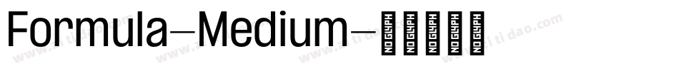 Formula-Medium字体转换