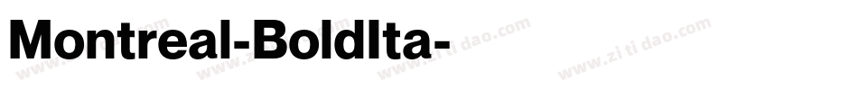 Montreal-BoldIta字体转换