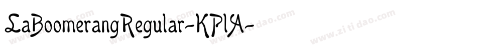 LaBoomerangRegular-KPlA字体转换