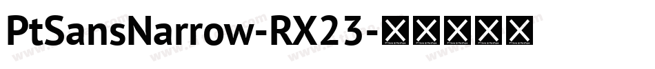 PtSansNarrow-RX23字体转换