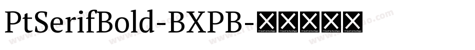 PtSerifBold-BXPB字体转换