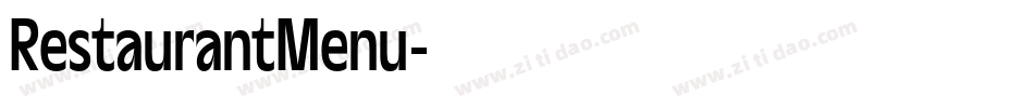 RestaurantMenu字体转换