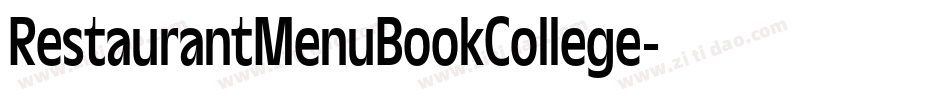 RestaurantMenuBookCollege字体转换