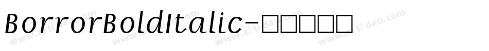 BorrorBoldItalic字体转换