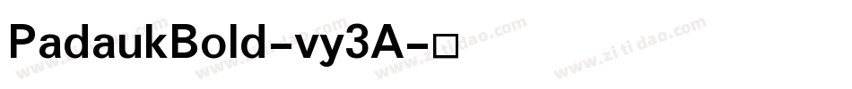 PadaukBold-vy3A字体转换