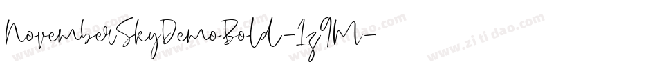 NovemberSkyDemoBold-1z9M字体转换