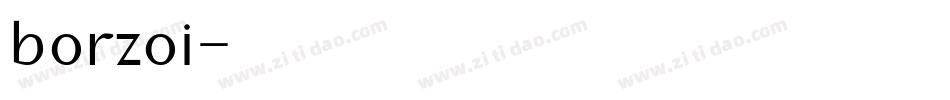 borzoi字体转换